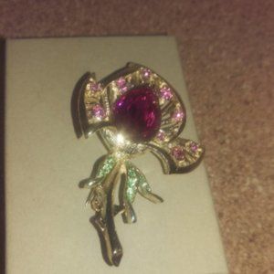 1996 Graziano Jewelry Flower Brooch